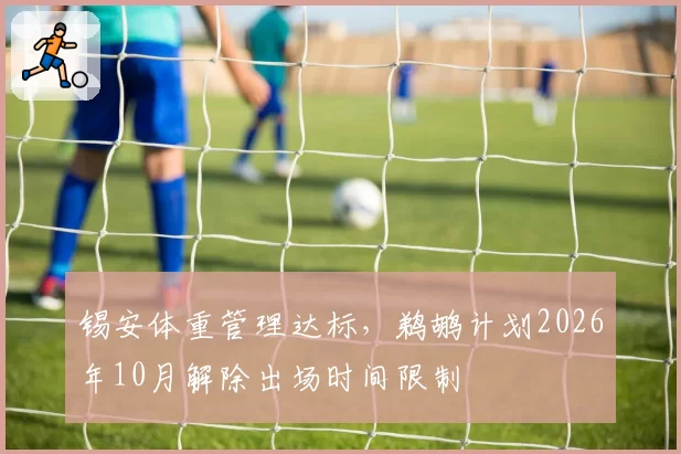锡安体重管理达标，鹈鹕计划2026年10月解除出场时间限制