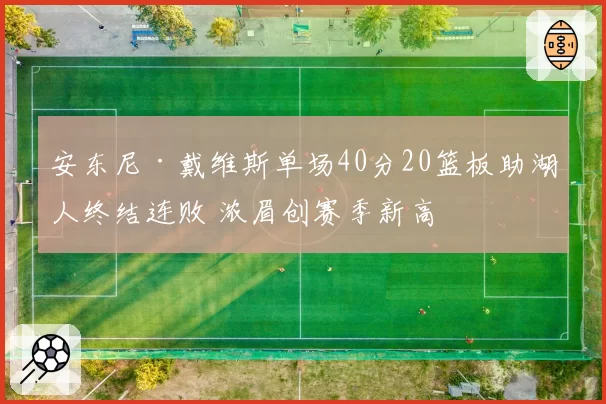安东尼·戴维斯单场40分20篮板助湖人终结连败 浓眉创赛季新高